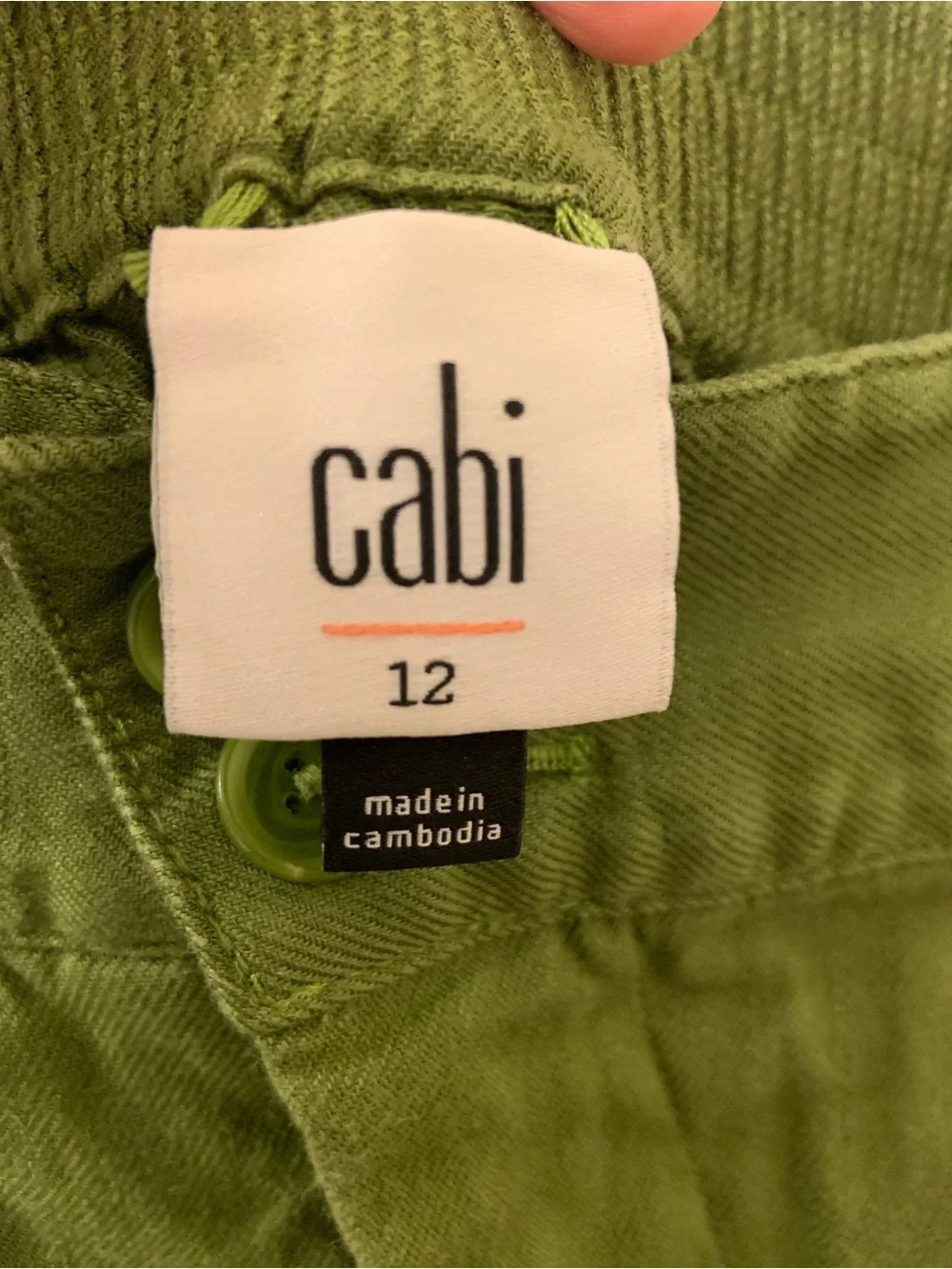 CAbi Olive Green Pleated Women's Shorts
